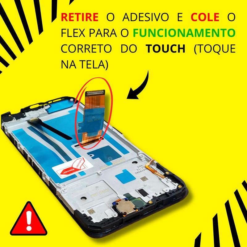 Tela Frontal Display Para Moto G53 Xt2335 Com Aro Orig Vivid